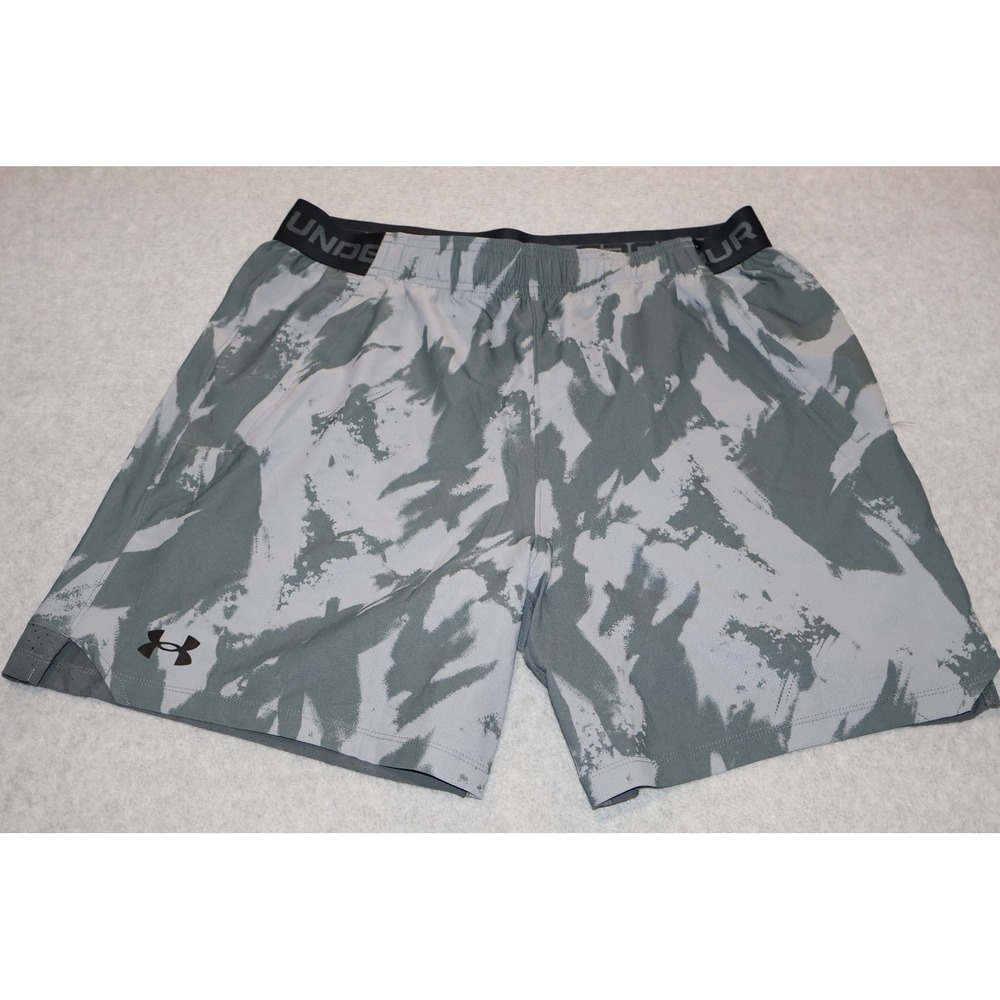 Under Armour Shorts Mens Large Gray Camo Athletic Gym Workout W Pockets
